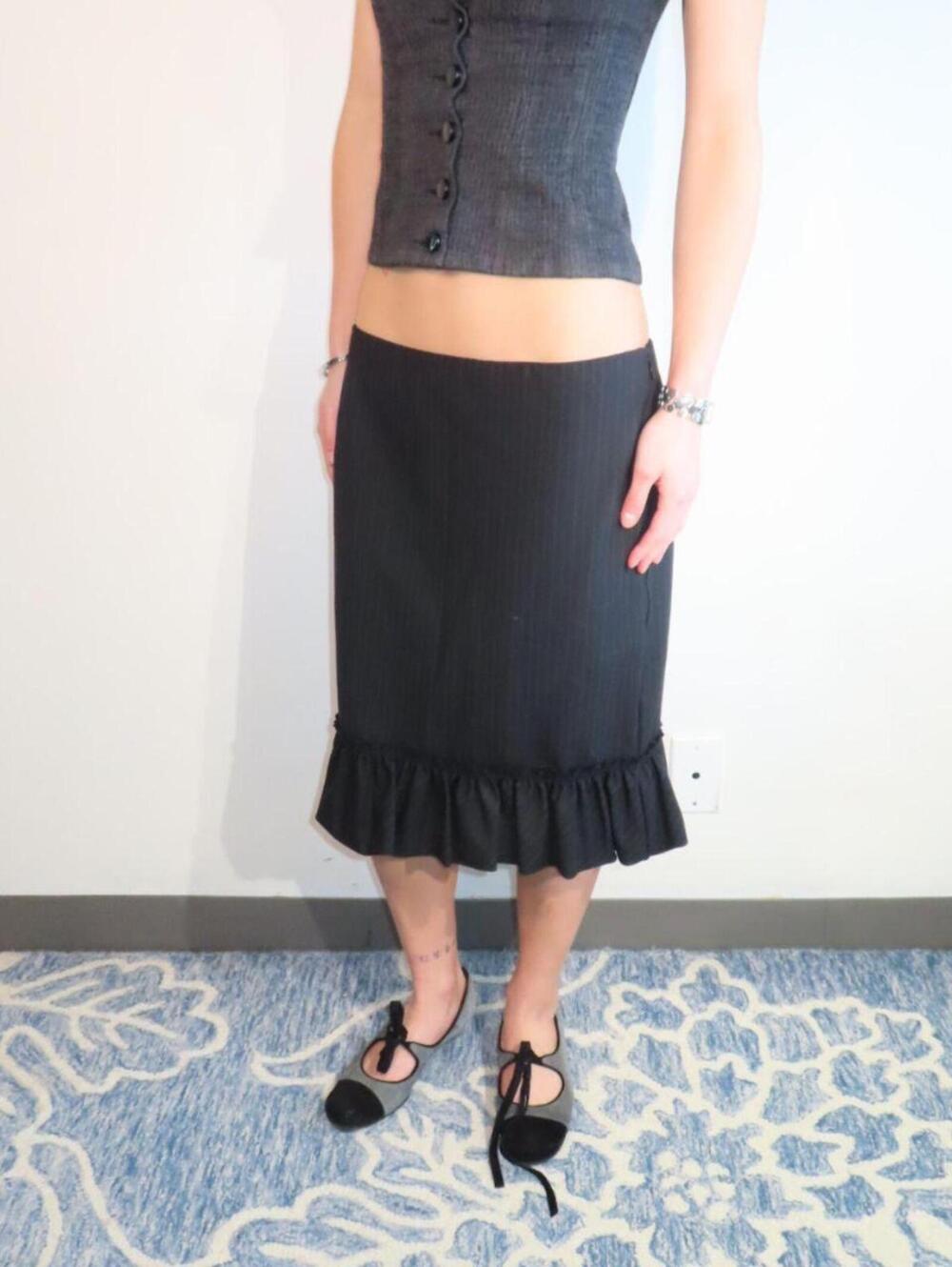 Express Women's Black and Multi Skirt